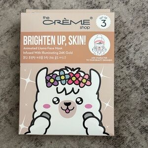 The Crème Shop Brighten Up, Skin! Animated Llama Face Mask Set - Brightening